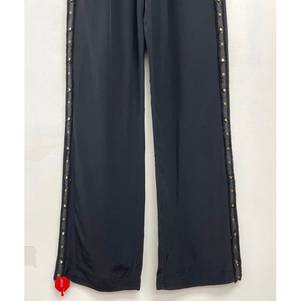 NWT Figue Hadley Embellished Beaded Pleated Drapey Straight Leg Trousers Size 2 - Picture 13 of 15